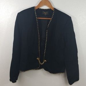 🆕Vintage Corey B crop jacket gold button close 12